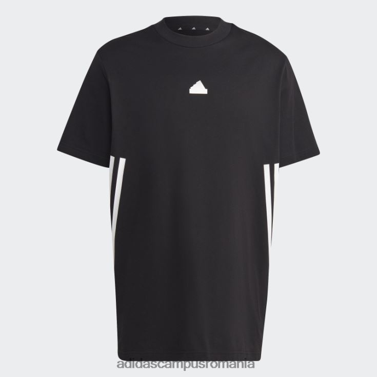 adidas campus romania icoane viitoare 3 dungi tricou alb moda bărbați alb negru J266N25077