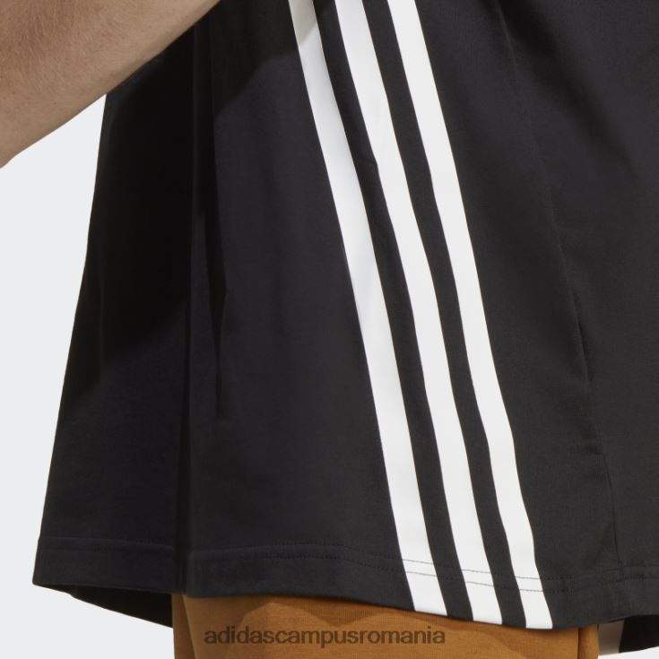 adidas campus romania icoane viitoare 3 dungi tricou alb moda bărbați alb negru J266N25077
