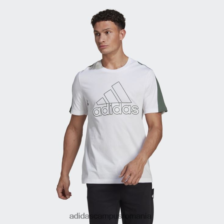 adidas campus romania icoane viitoare brodate insignă de tricou sport alb bărbați alb J266N27321