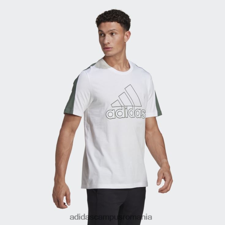 adidas campus romania icoane viitoare brodate insignă de tricou sport alb bărbați alb J266N27321