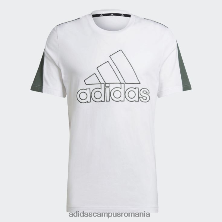 adidas campus romania icoane viitoare brodate insignă de tricou sport alb bărbați alb J266N27321