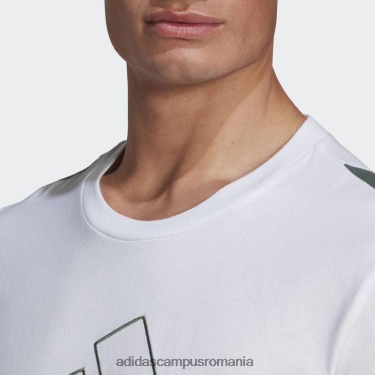 adidas campus romania icoane viitoare brodate insignă de tricou sport alb bărbați alb J266N27321