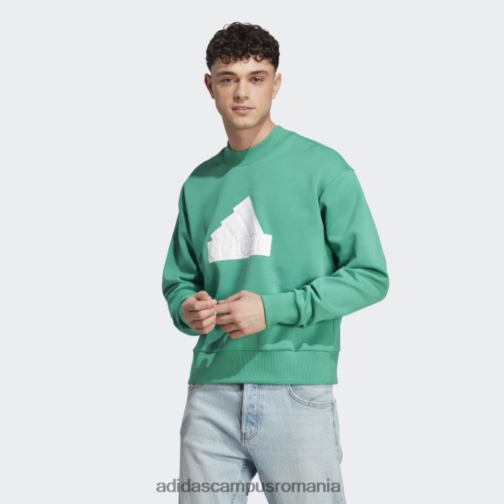 adidas campus romania icoane viitoare insignă de echipaj sport hanorac curte verde bărbați verde curte J266N26001