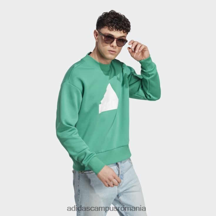 adidas campus romania icoane viitoare insignă de echipaj sport hanorac curte verde bărbați verde curte J266N26001