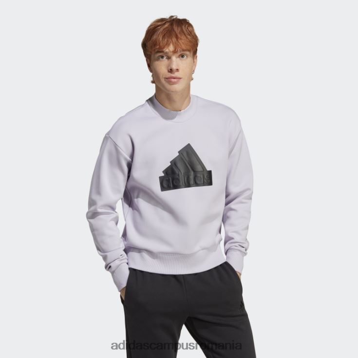 adidas campus romania icoane viitoare insignă de echipaj sport hanorac zori argintii bărbați zori argintii J266N25245