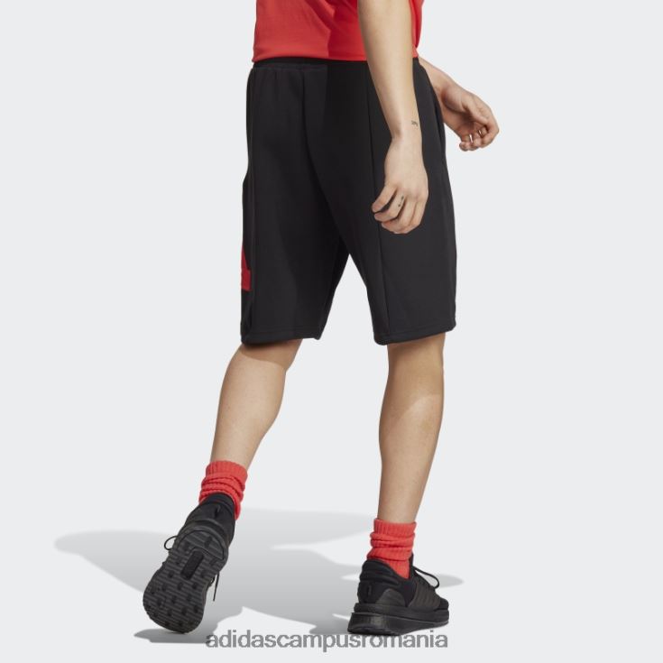 adidas campus romania icoane viitoare insignă de pantaloni scurți sport negru bărbați negru/rosu J266N25887