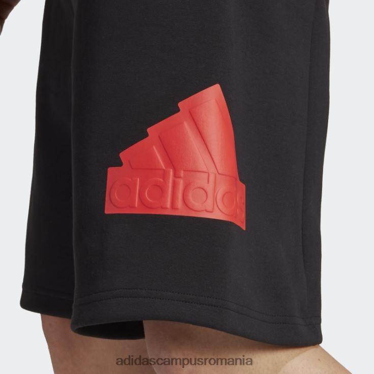 adidas campus romania icoane viitoare insignă de pantaloni scurți sport negru bărbați negru/rosu J266N25887