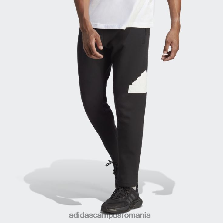 adidas campus romania icoane viitoare insignă de pantaloni sport negru bărbați alb negru J266N25048