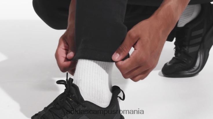 adidas campus romania icoane viitoare insignă de pantaloni sport negru bărbați alb negru J266N25048