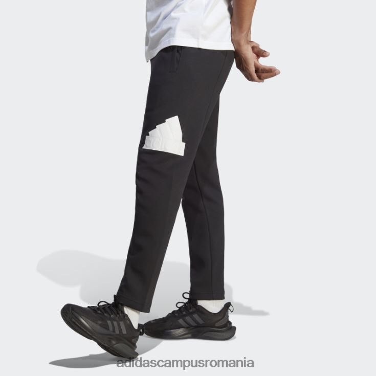 adidas campus romania icoane viitoare insignă de pantaloni sport negru bărbați alb negru J266N25048