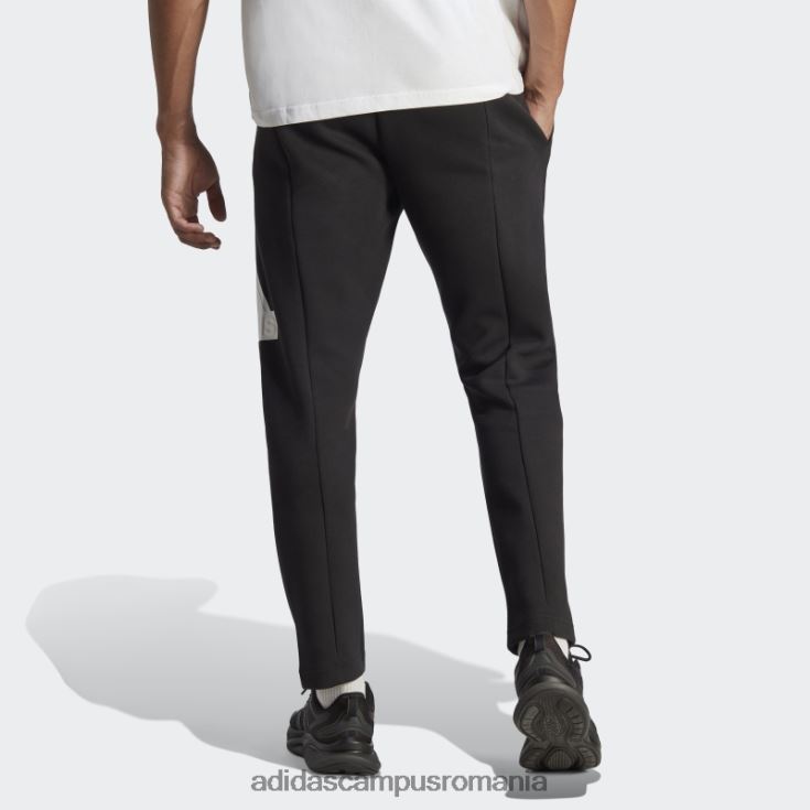 adidas campus romania icoane viitoare insignă de pantaloni sport negru bărbați alb negru J266N25048