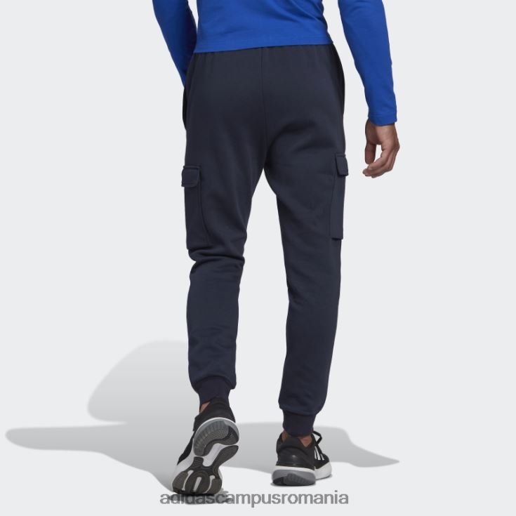 adidas campus romania ink essentials fleece obișnuiți pantaloni cargo conici bărbați cerneală/alb J266N26317