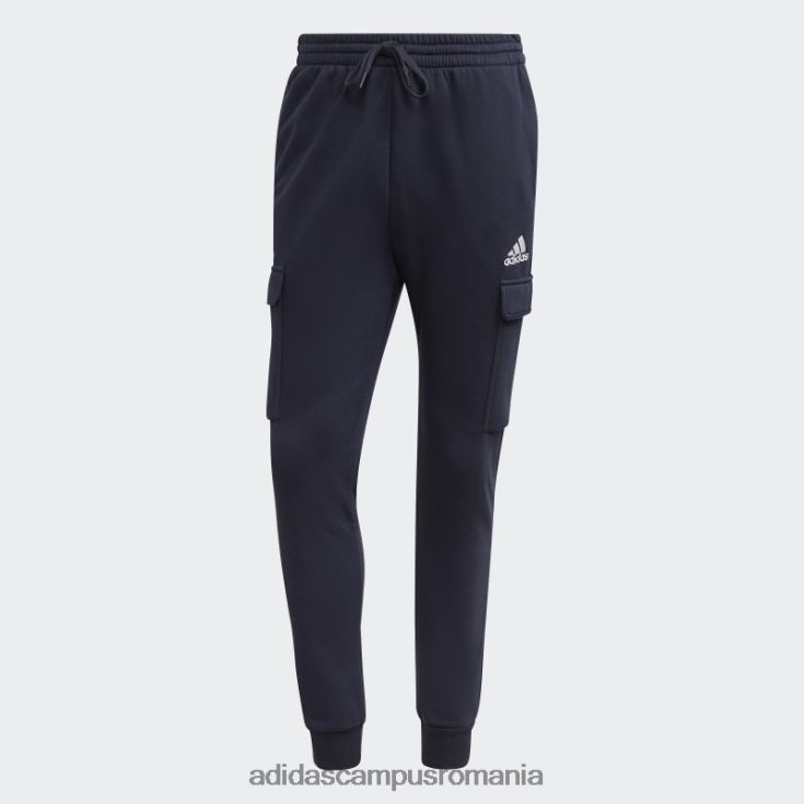 adidas campus romania ink essentials fleece obișnuiți pantaloni cargo conici bărbați cerneală/alb J266N26317