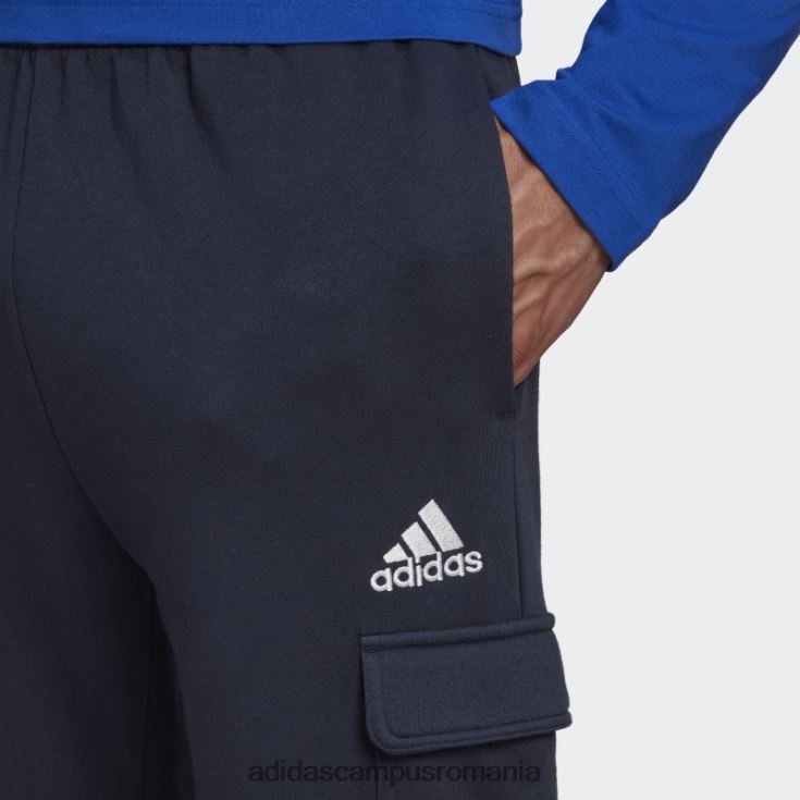 adidas campus romania ink essentials fleece obișnuiți pantaloni cargo conici bărbați cerneală/alb J266N26317