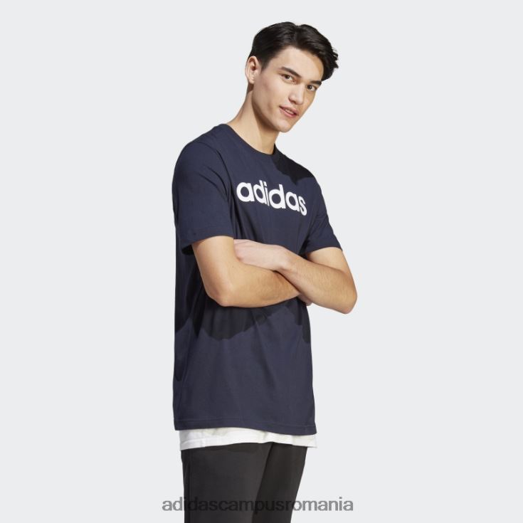adidas campus romania ink essentials tricou cu logo brodat liniar din tricou adidas bărbați cerneală/alb J266N213215
