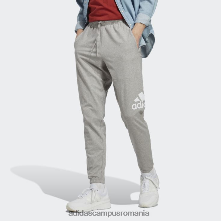 adidas campus romania insignă conică din jerseu unic esențiale de pantaloni sport gri mediu bărbați gri mediu J266N25726