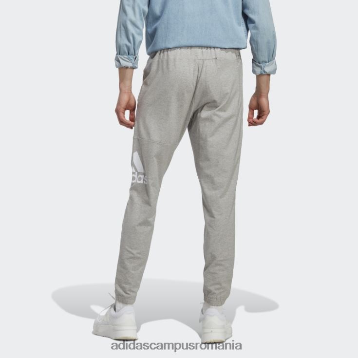 adidas campus romania insignă conică din jerseu unic esențiale de pantaloni sport gri mediu bărbați gri mediu J266N25726