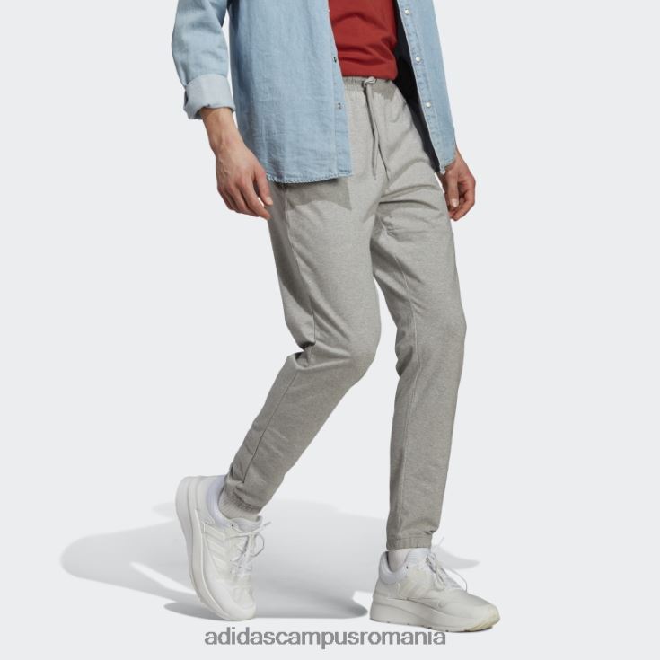 adidas campus romania insignă conică din jerseu unic esențiale de pantaloni sport gri mediu bărbați gri mediu J266N25726