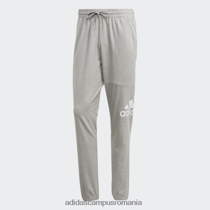 adidas campus romania insignă conică din jerseu unic esențiale de pantaloni sport gri mediu bărbați gri mediu J266N25726