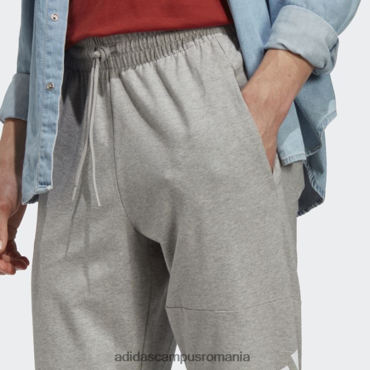 adidas campus romania insignă conică din jerseu unic esențiale de pantaloni sport gri mediu bărbați gri mediu J266N25726
