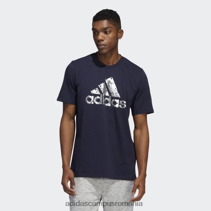 adidas campus romania insignă din folie lichidă de cerneală pentru sport graphic tee bărbați cerneală J266N25234