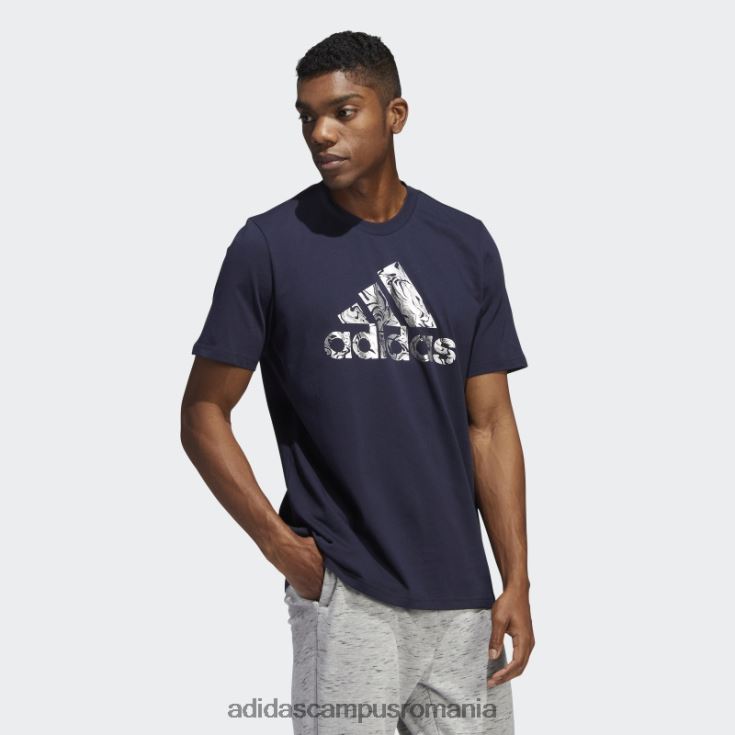 adidas campus romania insignă din folie lichidă de cerneală pentru sport graphic tee bărbați cerneală J266N25234
