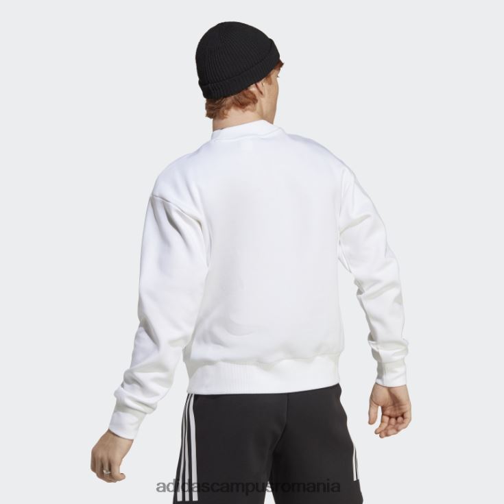 adidas campus romania insignă icoane viitoare ale echipajului sport hanorac alb bărbați alb negru J266N25330