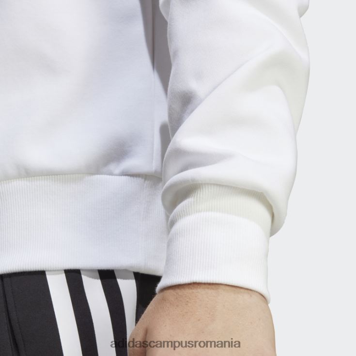 adidas campus romania insignă icoane viitoare ale echipajului sport hanorac alb bărbați alb negru J266N25330