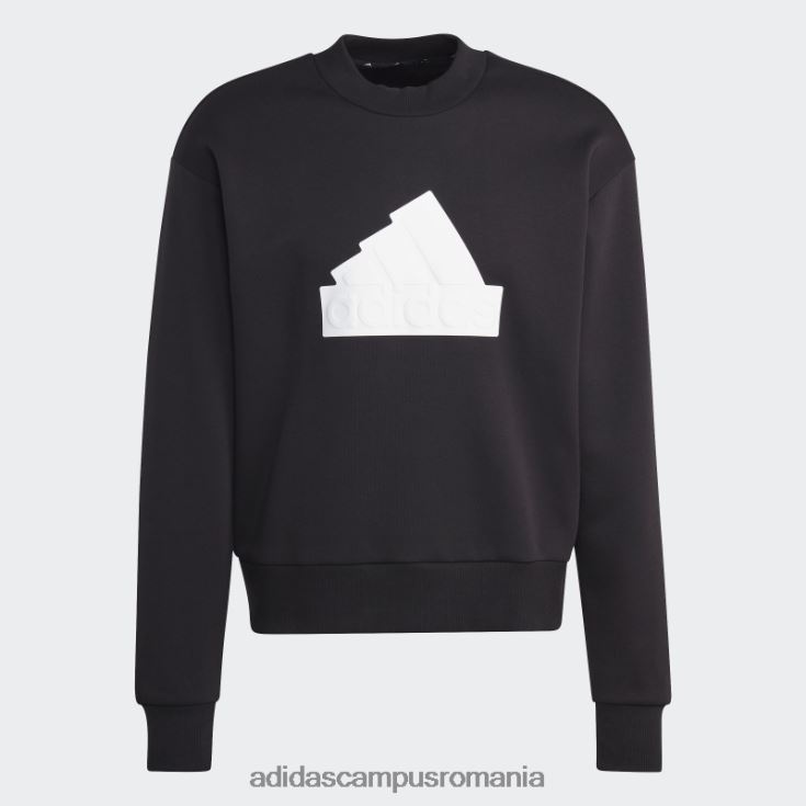 adidas campus romania insignă icoane viitoare ale echipajului sport hanorac negru bărbați alb negru J266N25089