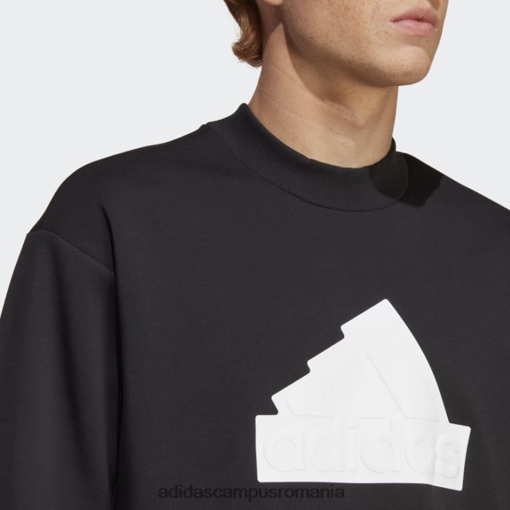 adidas campus romania insignă icoane viitoare ale echipajului sport hanorac negru bărbați alb negru J266N25089