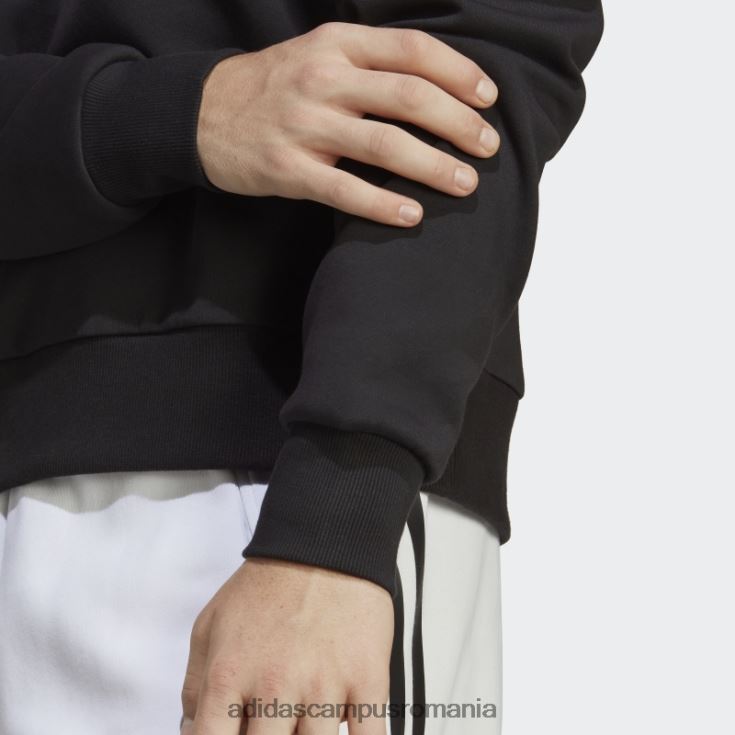 adidas campus romania insignă icoane viitoare ale echipajului sport hanorac negru bărbați alb negru J266N25089
