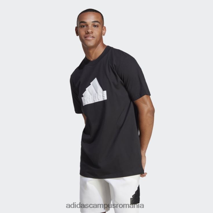adidas campus romania insignă neagră cu icoane viitoare ale tricouului sport adidas bărbați alb negru J266N213359