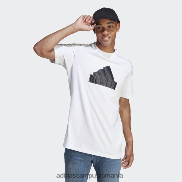 adidas campus romania insigna albă cu icoane viitoare de tricou sport bărbați alb J266N25290