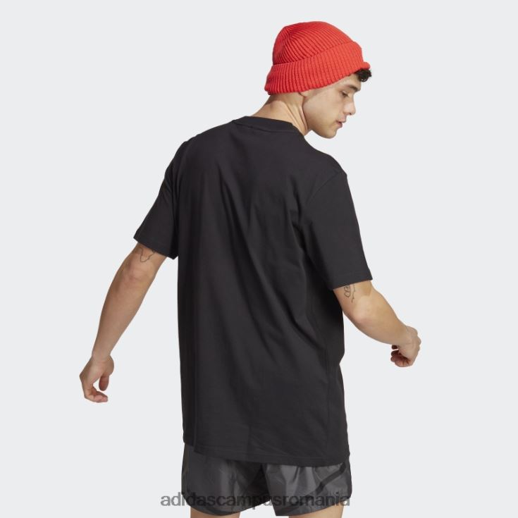 adidas campus romania insigna neagră cu icoane viitoare ale tricouului sport bărbați negru/rosu J266N25860