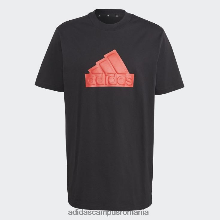 adidas campus romania insigna neagră cu icoane viitoare ale tricouului sport bărbați negru/rosu J266N25860