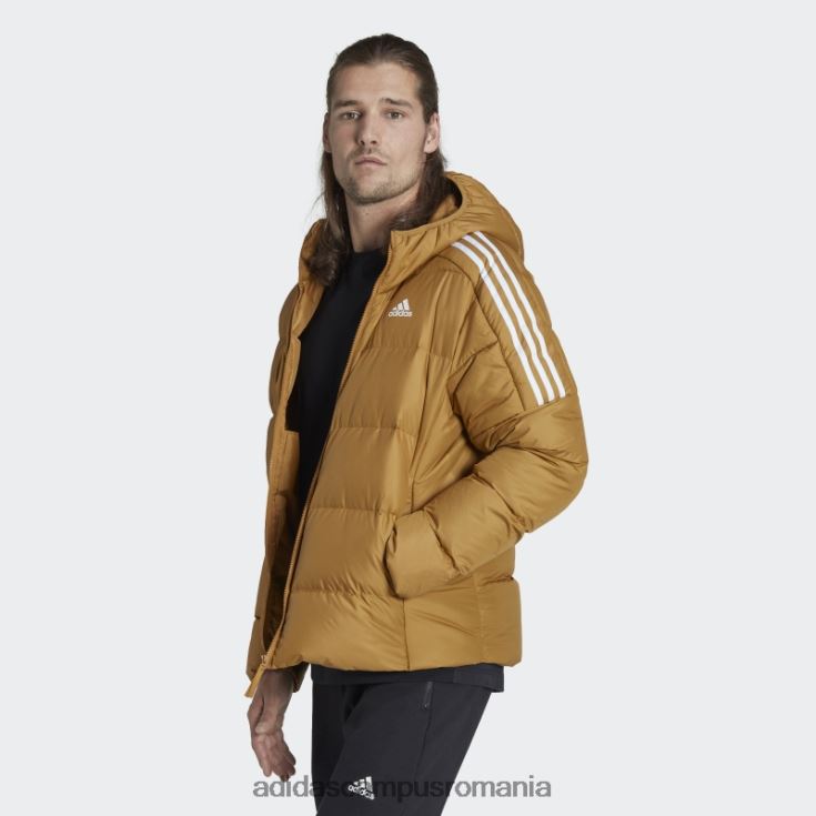 adidas campus romania jachetă cu glugă din puf de greutate medie mesa essentials bărbați mesa/alb J266N27169