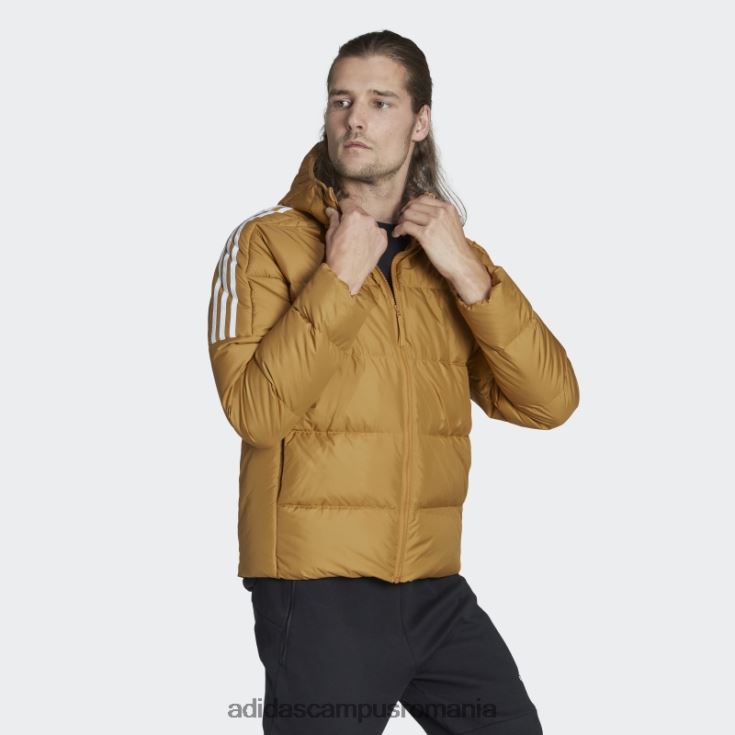 adidas campus romania jachetă cu glugă din puf de greutate medie mesa essentials bărbați mesa/alb J266N27169