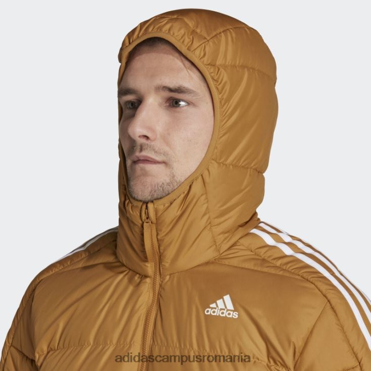 adidas campus romania jachetă cu glugă din puf de greutate medie mesa essentials bărbați mesa/alb J266N27169