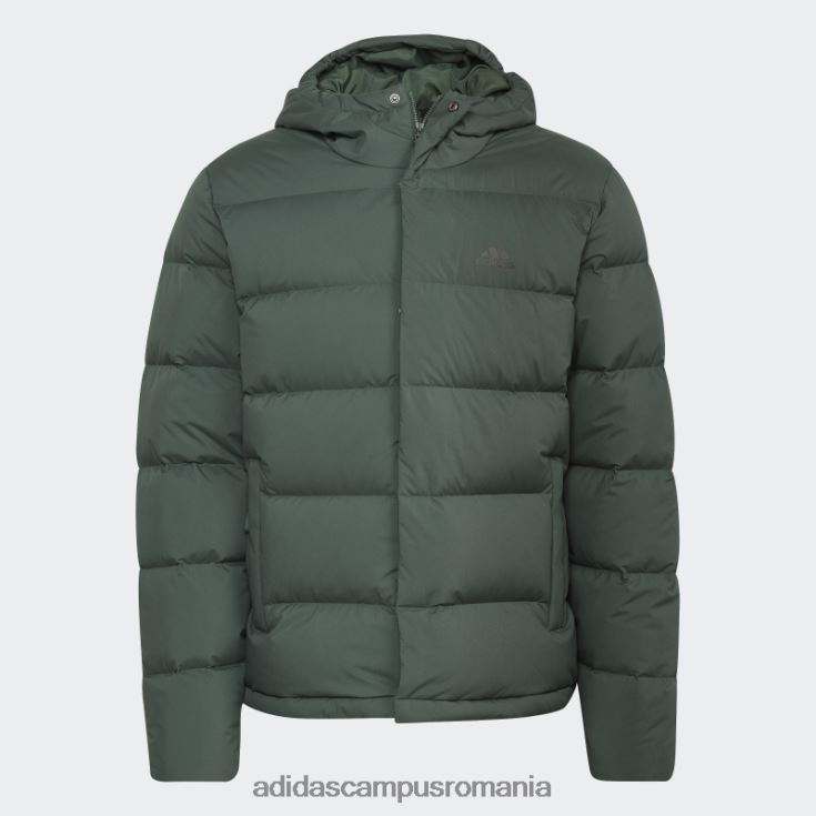 adidas campus romania jachetă de puf cu glugă helionic de oxid verde bărbați oxid verde J266N26749