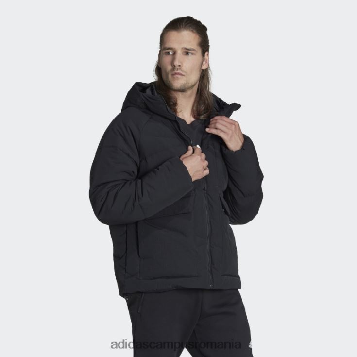 adidas campus romania jachetă de puf mare neagră bărbați negru J266N26932