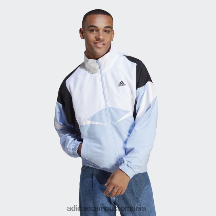 adidas campus romania jachetă de sport colorblock albastru bărbați albastru zori/alb/negru J266N25801