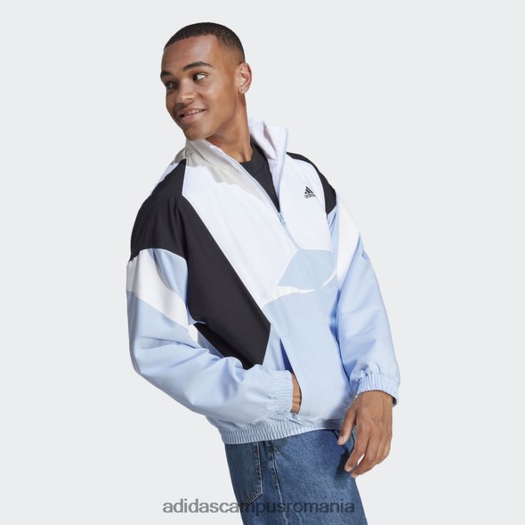 adidas campus romania jachetă de sport colorblock albastru bărbați albastru zori/alb/negru J266N25801