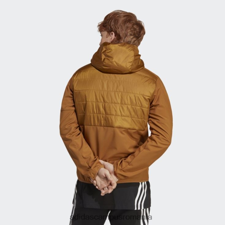 adidas campus romania jachetă hibrid izolată cu glugă, bronz adidas bărbați bronz J266N214016