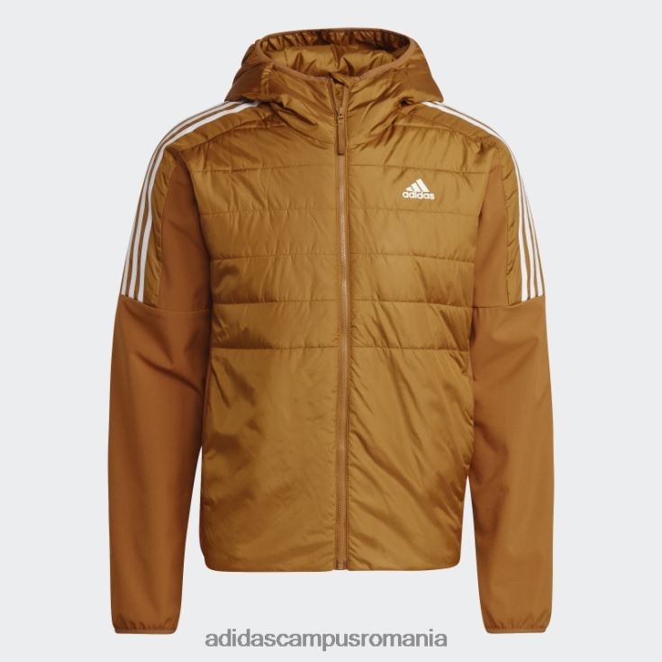 adidas campus romania jachetă hibrid izolată cu glugă, bronz adidas bărbați bronz J266N214016