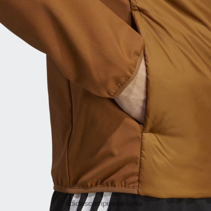 adidas campus romania jachetă hibrid izolată cu glugă, bronz adidas bărbați bronz J266N214016