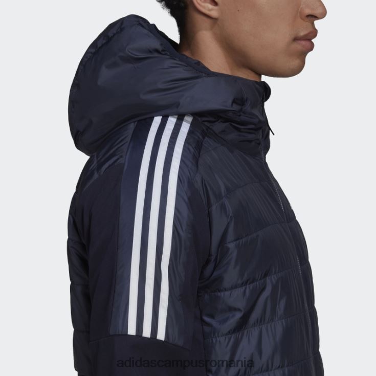 adidas campus romania jachetă hibridă izolată ink essentials cu glugă bărbați cerneală J266N213936