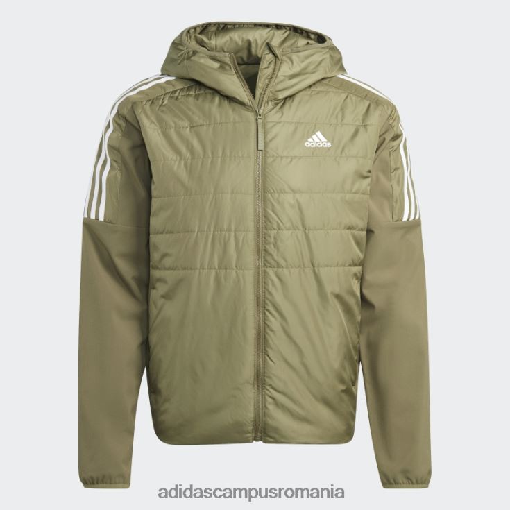 adidas campus romania jachetă hibridă izolată olive essentials cu glugă bărbați măsline J266N213732