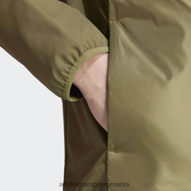 adidas campus romania jachetă hibridă izolată olive essentials cu glugă bărbați măsline J266N213732