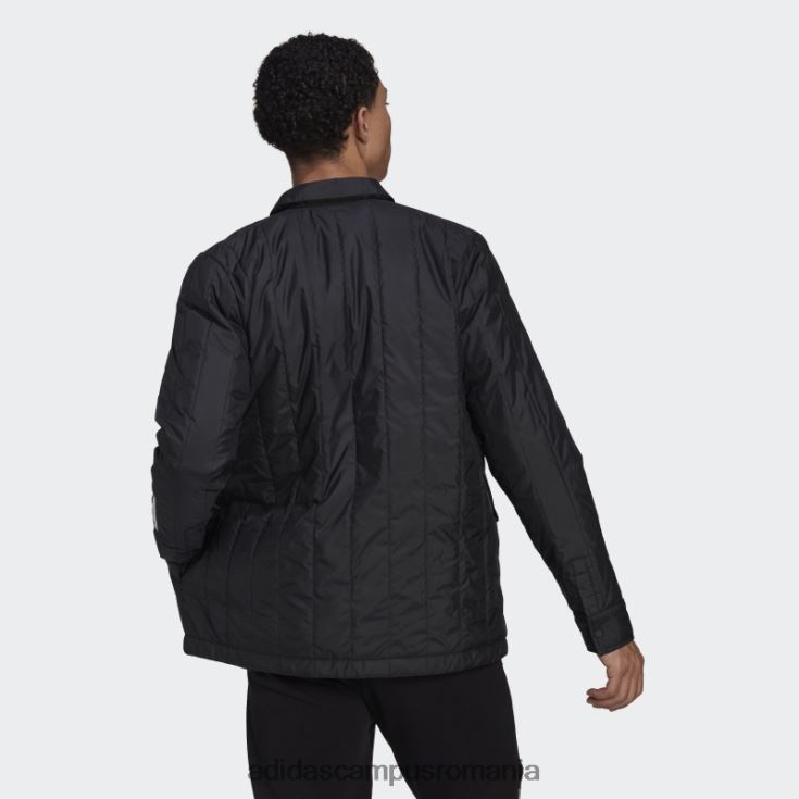 adidas campus romania jachetă neagră cămașă lite itavic cu 3 dungi bărbați negru J266N25338