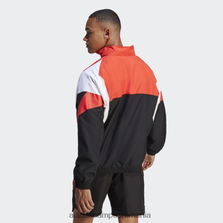 adidas campus romania jachetă neagră colorblock adidas bărbați negru/alb/rosu J266N25211